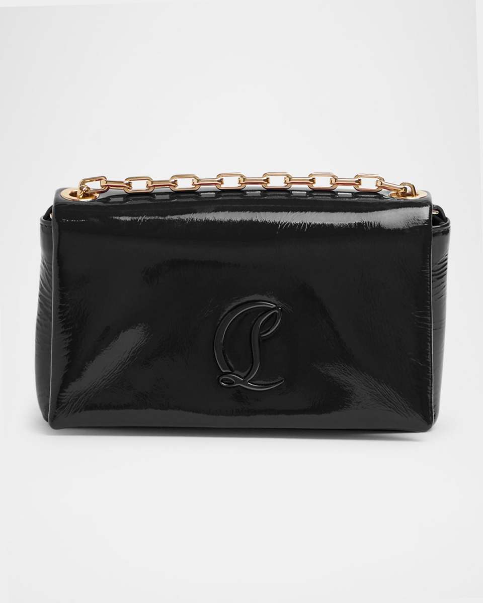 Loubi54 Flap Patent Leather Pouch Bag